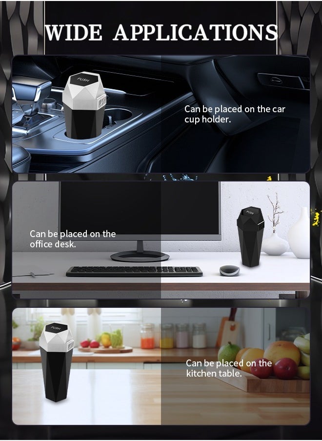 Waterproof Car Trash Can with Garbage Bag and Aromatherapy Sheet, Multi-Purpose Auto Trash Container, Easy to Use and Clean