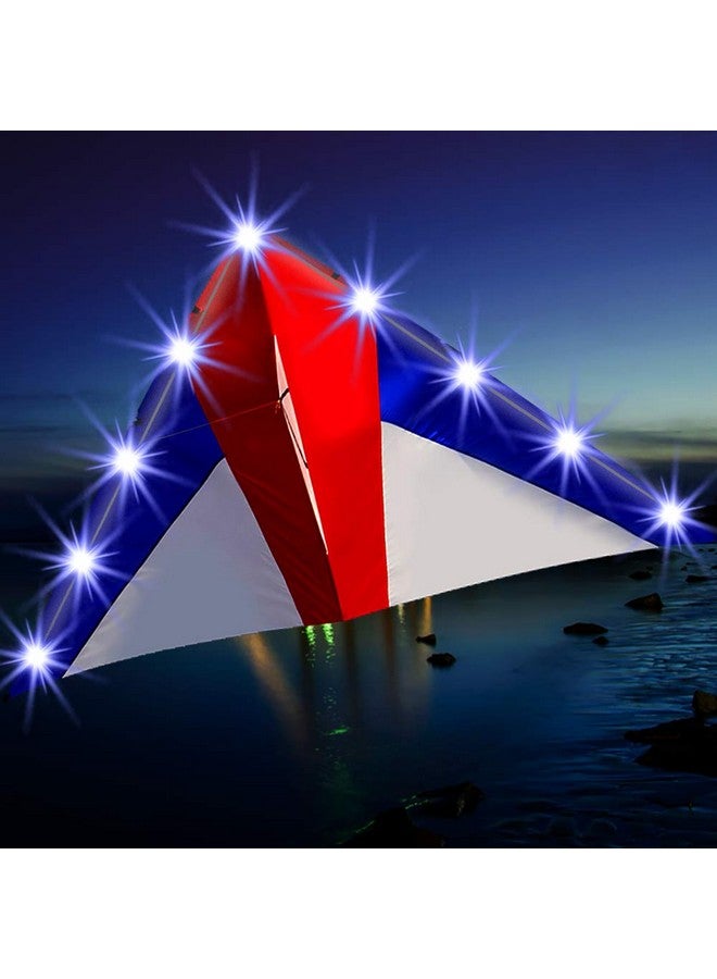 Hengda Kite طائرة دلتا اللامعة للأطفال والبالغين مع ذيول قوس قزح بطول 10 أمتار للألعاب والأنشطة الخارجية طائرة بخيط واحد مع أدوات الطيران - Image 4