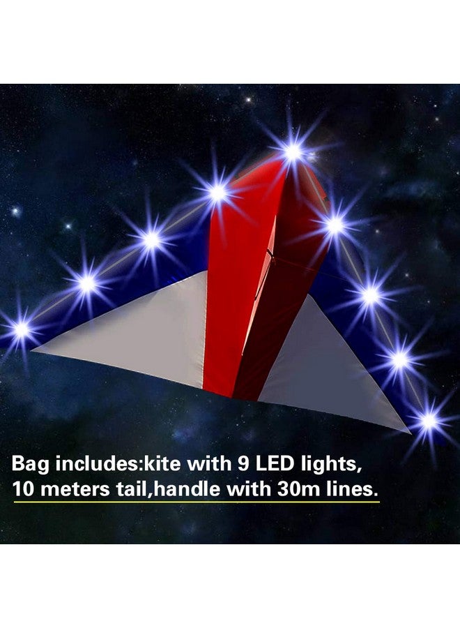 Hengda Kite طائرة دلتا اللامعة للأطفال والبالغين مع ذيول قوس قزح بطول 10 أمتار للألعاب والأنشطة الخارجية طائرة بخيط واحد مع أدوات الطيران - Image 5