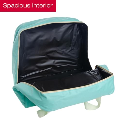 SINGER Machine Carrying Case Teal Color Spacious Case Fits Most Standard Sewing Machines and Sergers FullyPadded Interior Durable Canvas Exterior Easy Zip Large Front Pocket Easy Transport - Image 3
