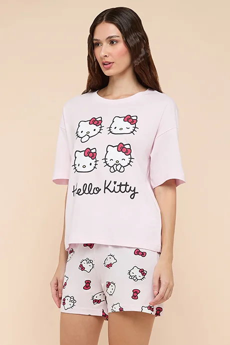 أر أند بي Hello Kitty Printed Shorty Pyjama Set