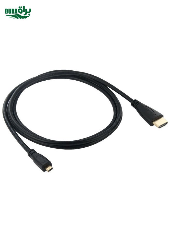 BURAQ Full 1080P Video HDMI to Micro HDMI Cable for GoPro HERO 4 / 3+ / 3 / 2 / 1 / SJ4000, Length: 1.5m  - Image 1