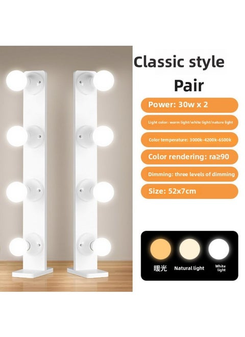 Live Light Fill Light Net Red Anchor Indoor Desktop Makeup Light Makeup Artist Special Beauty Soft Light Live Broadcast Equipment-Specification:30w Bulb Detachable Three-color Non-adjustable Brightness-double Row