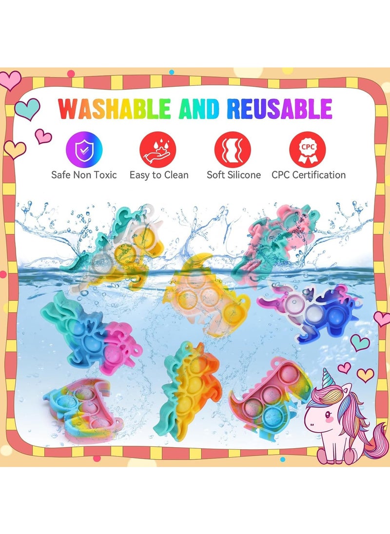 Mr. Penda 30 Pack Unicorns Party Favors Fidget Toys, Bulk Its Unicorn Keychains Party Favors for Kids, Classroom, Party Favors, Goodie Bags Fillers, Birthday Day Gifts and Prize (Random Color)  - Image 5
