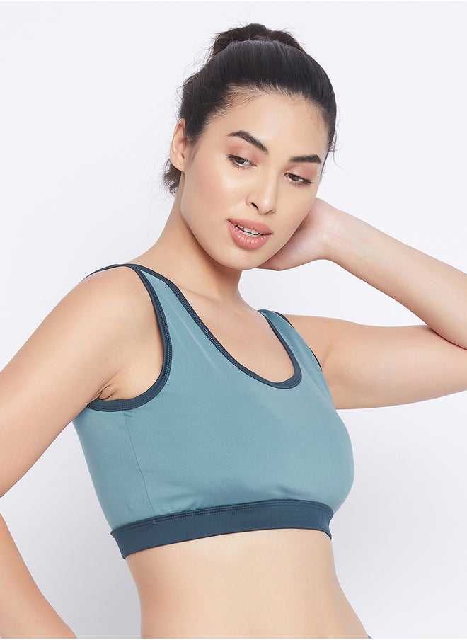Clovia Medium Impact Padded Non-Wired Sports Bra with Removable Cups  - Image 3