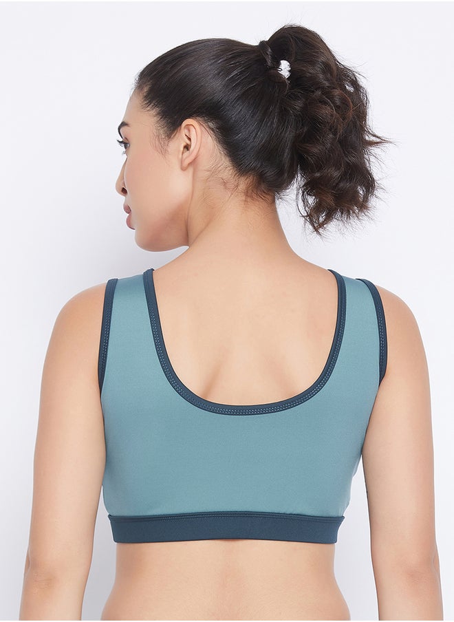 Clovia Medium Impact Padded Non-Wired Sports Bra with Removable Cups  - Image 4