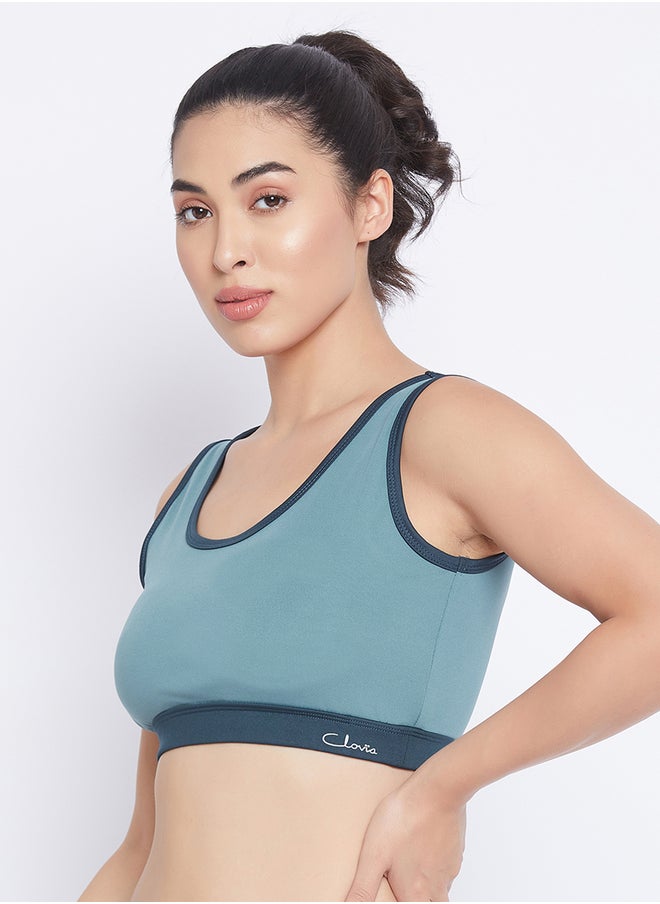Clovia Medium Impact Padded Non-Wired Sports Bra with Removable Cups  - Image 2