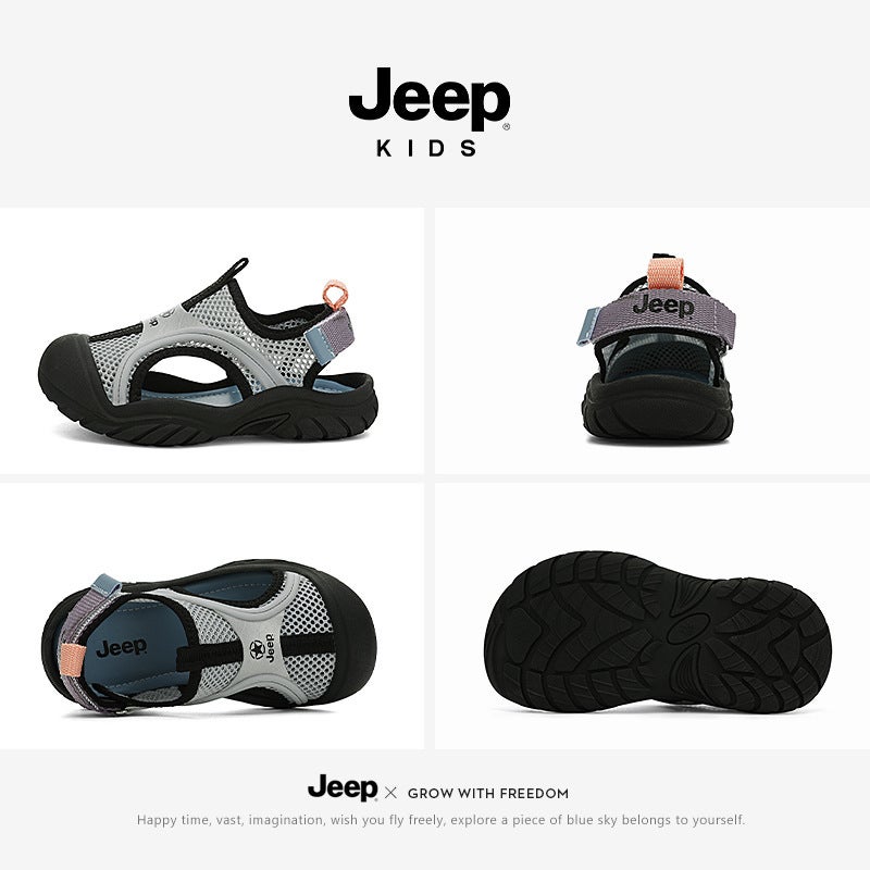Jeep Sandals Children'S Quick-Drying Beach Shoes 2025 Boys' Shoes Baotou Outdoor Boys' River Tracing Shoes - Image 4