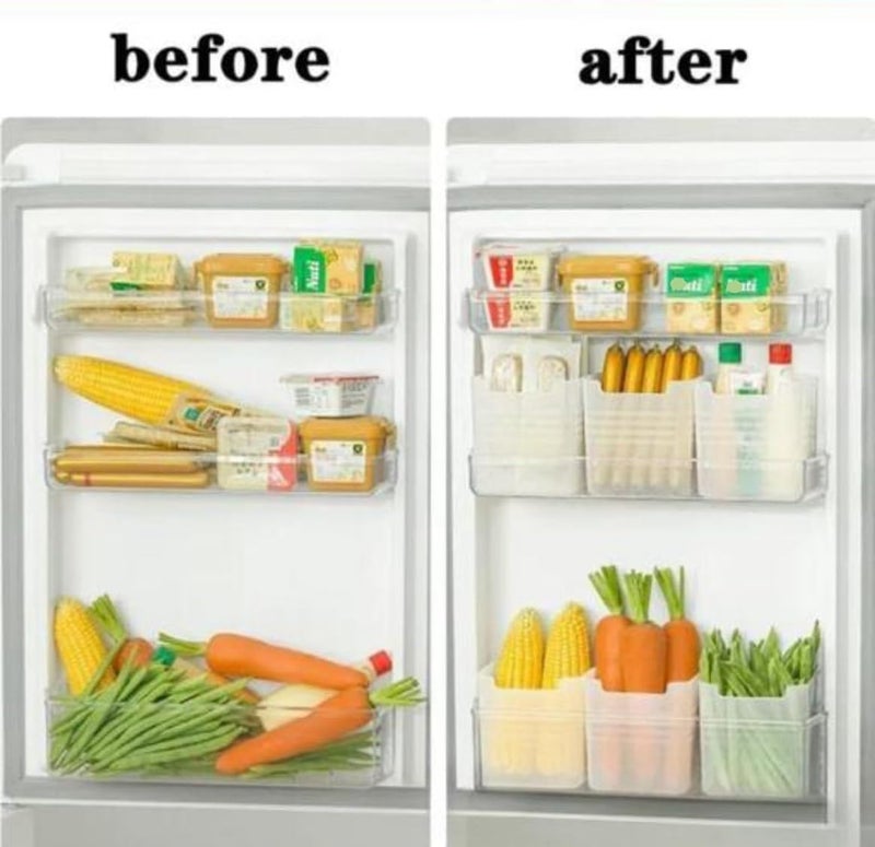 RIOMAX Fridge Storage Boxes Fridge Organizer Space-saving Refrigerator Side Door Open Container Vegetables, Fruits Space Saving Open Storage Container (900 ML, Pack of 6) - Image 3