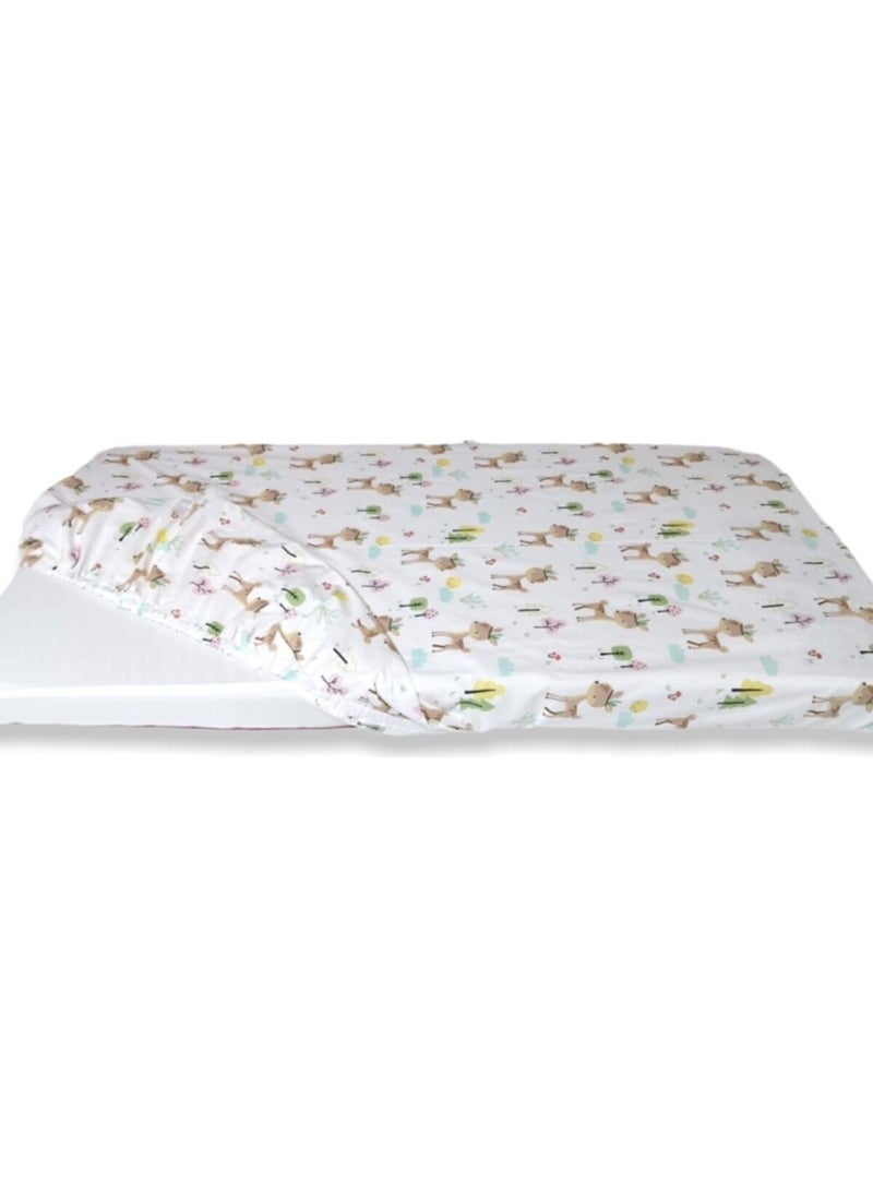 Bebek Özel Baby Special 100% Cotton Baby and Kids Elastic Sheet Karaca Patterned 70 x 140 cm  - Image 2