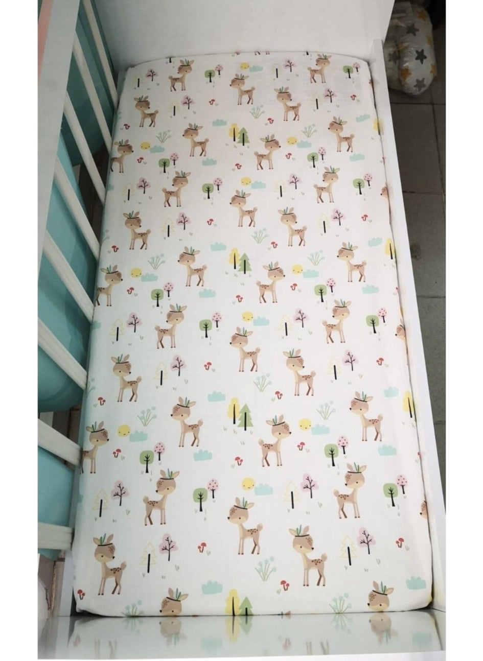 Bebek Özel Baby Special 100% Cotton Baby and Kids Elastic Sheet Karaca Patterned 70 x 140 cm  - Image 4