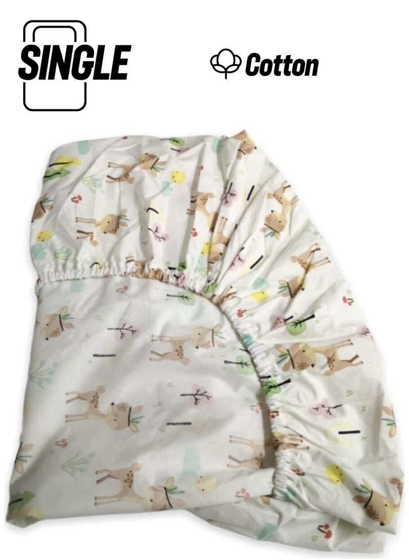 Bebek Özel Baby Special 100% Cotton Baby and Kids Elastic Sheet Karaca Patterned 70 x 140 cm  - Image 1