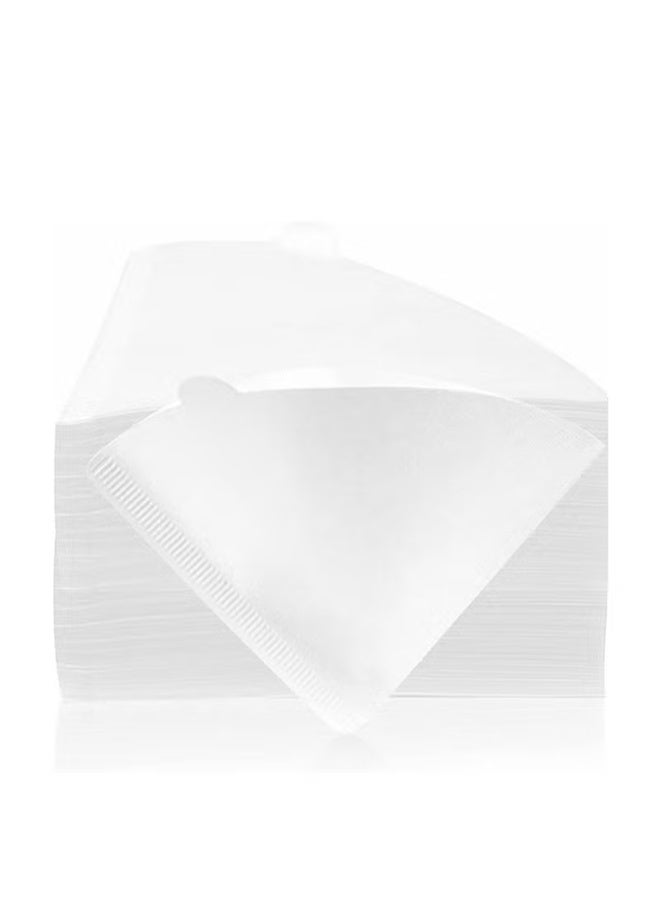 DUNISO 100 قطعة فلتر قهوة ورقي قابل للتخلص منه، حجم V60 01 أبيض، ورق مخروط يناسب ماكينة القهوة بالتنقيط والسكب - Image 4