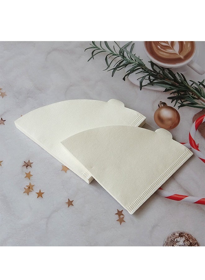 DUNISO 100 قطعة فلتر قهوة ورقي قابل للتخلص منه، حجم V60 01 أبيض، ورق مخروط يناسب ماكينة القهوة بالتنقيط والسكب - Image 3