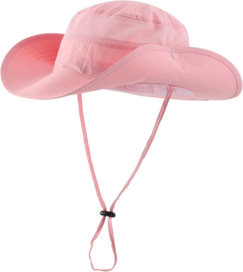 Connectyle Wide Brim Sun Hat for Men Breathable Cowboy Boonie Hat UPF 50+ Sun Protection Bucket Hat for Fishing Hiking - Image 2