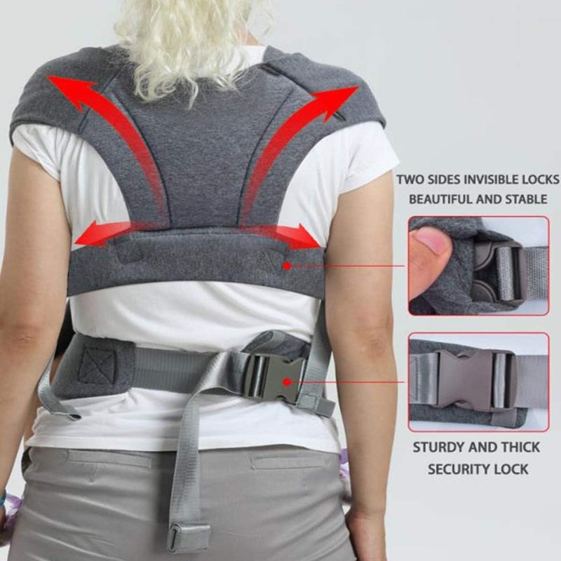 vrbabies Baby Wraps Carrier Sling, Baby Carrier for Newborns and Toddlers,Skin-Friendly and Soft Front Baby Carrier Wrap Perfect Newbron Gifts (Grey, Cotton) - Image 4