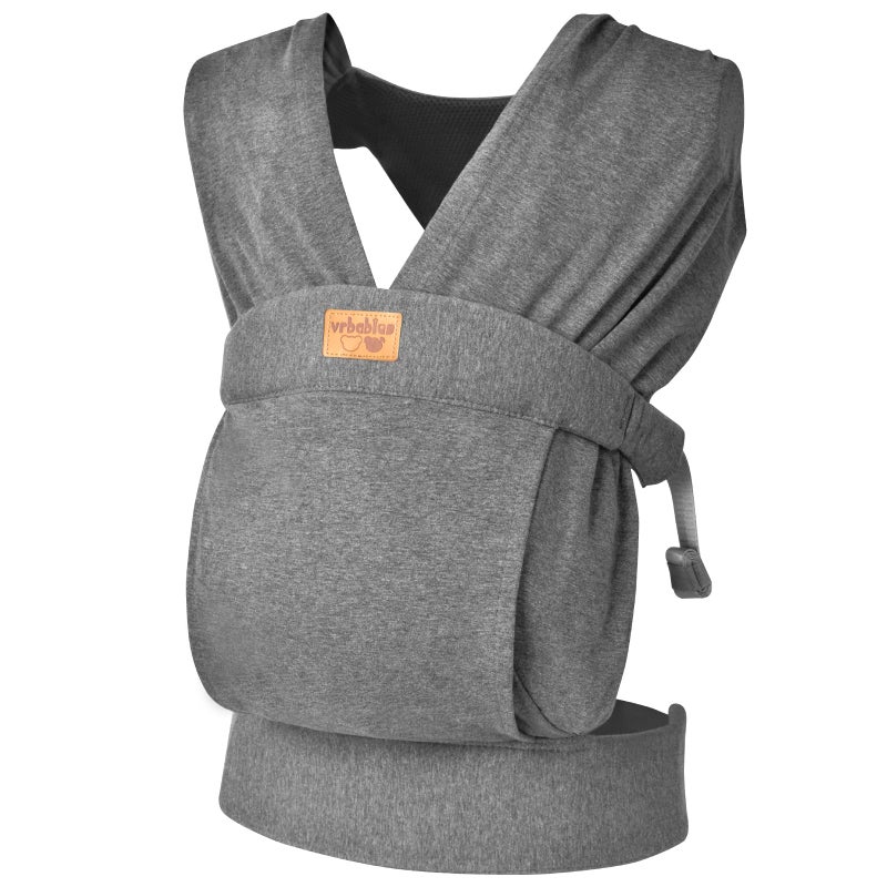 vrbabies Baby Wraps Carrier Sling, Baby Carrier for Newborns and Toddlers,Skin-Friendly and Soft Front Baby Carrier Wrap Perfect Newbron Gifts (Grey, Cotton) - Image 1