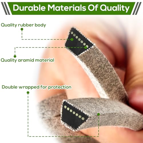 RGQSUN 42 inch Lawn Mower Deck Belt Compatible with John Deere GX20072 GY20570,Deck Drive Belt Compatible with L 100 130 1742 D100 D110 D120 D130 X110 X125 X145 E100 E110 E120 - Image 4