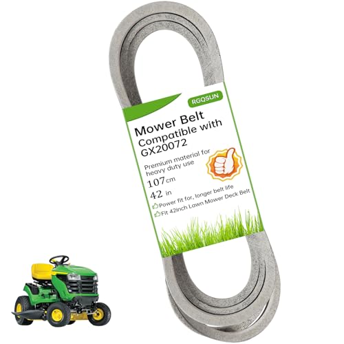 RGQSUN 42 inch Lawn Mower Deck Belt Compatible with John Deere GX20072 GY20570,Deck Drive Belt Compatible with L 100 130 1742 D100 D110 D120 D130 X110 X125 X145 E100 E110 E120 - Image 1