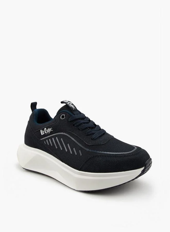 Lee Cooper NAVY Men'S Panelled Lace-Up Ortholite Sneakers With Pull Tab for Men | Best Price UAE