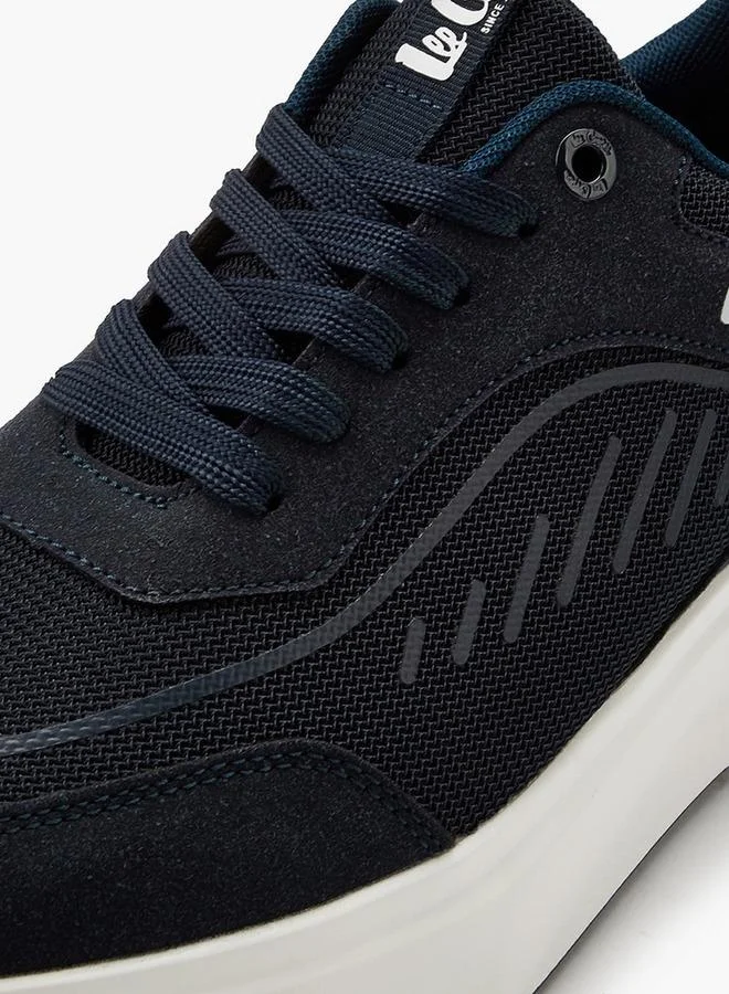 Lee Cooper NAVY Men'S Panelled Lace-Up Ortholite Sneakers With Pull Tab for Men | Best Price UAE