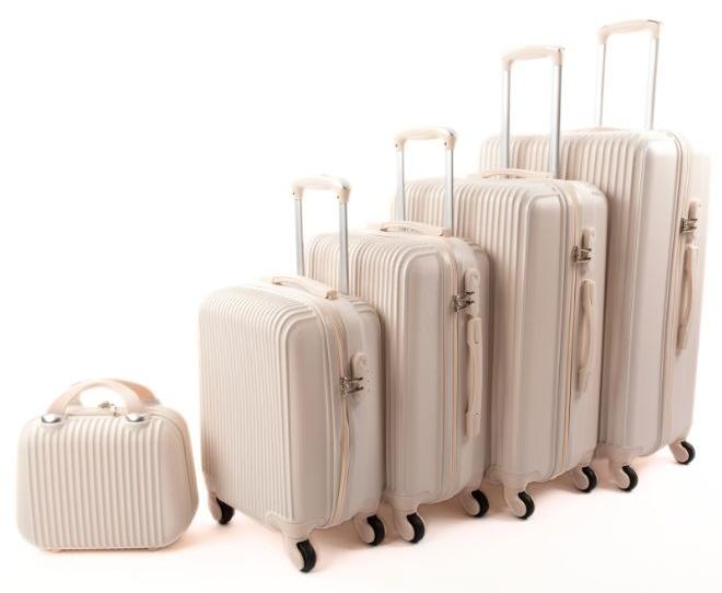 LIMRA Luggage set 5 pieces travel Bags with a distinctive design from limra beige - Image 1