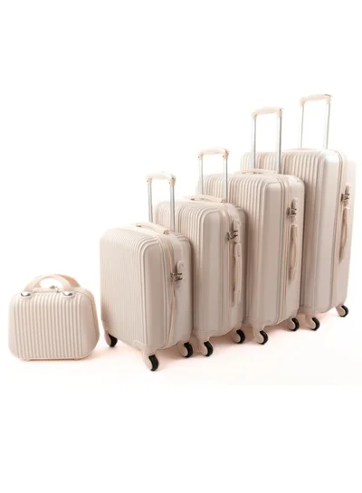 LIMRA Luggage set 5 pieces travel Bags with a distinctive design from limra beige