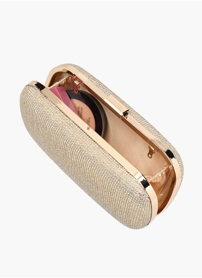 Flora Bella By Shoexpress - Women Studded Clutch with Chain Strap and Flap Closure - Image 1