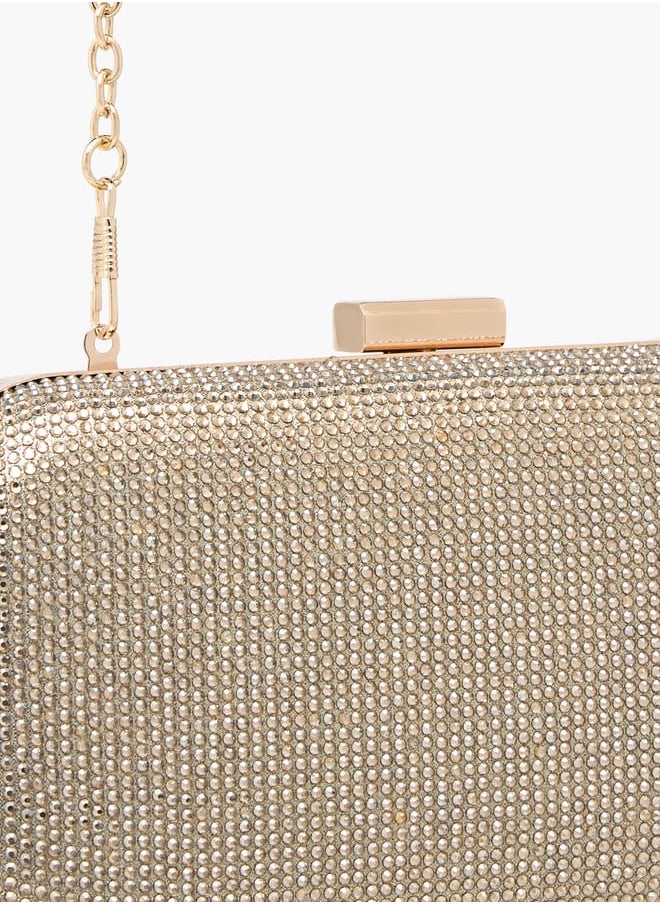 Flora Bella By Shoexpress - Women Studded Clutch with Chain Strap and Flap Closure - Image 1