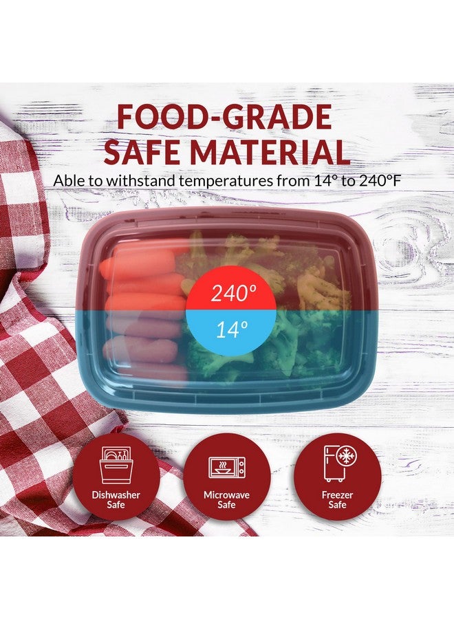 Reli. Meal Prep Containers 24 oz. | 50 Pack | 1 Compartment Food Container w/Lids | Microwavable Food Storage, To Go | Black Reusable Bento Box/Lunch Box for Meal Prep - Image 5