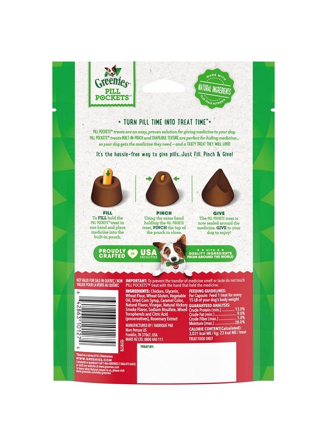 Greenies Pill Pockets for Dogs Capsule Size Natural Soft Dog Treats, Hickory Smoke Flavor, (6) 7.9 oz. Packs (180 Treats) - Image 2