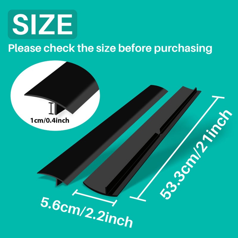 CARGEN Gap Filler For Stove And Counter - Kitchen Stove Counter Gap Cover Silicone Gap Cover Between Stove And Counter 21 Inches Black - Image 2