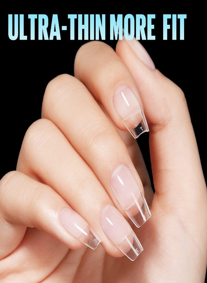 TOMICCA Medium Coffin Nail Tips, 240Pcs Half Matte Nail Tips, 15 Sizes Nail Extension Tips Set, Full Cover Pre Shaped Fake Nails for Beginner and Professional DIY Nail Salon - Image 2