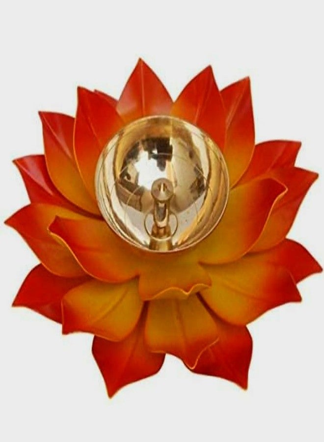 S.S TRADERS Lotus Shaped Brass Diya for Puja /Center Wick Holder Pital Akhand Kamal Deep Vilakku for Home Décor, Worship, Housewarming, Marriage & Return Gift/Size 5 inch - Image 2