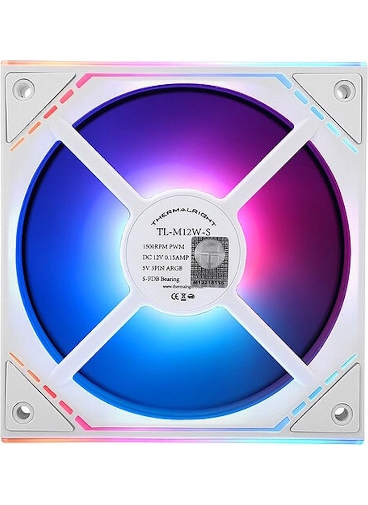 Thermalright TL-M12W-S Argb 120MM White Case Fan  - Image 2