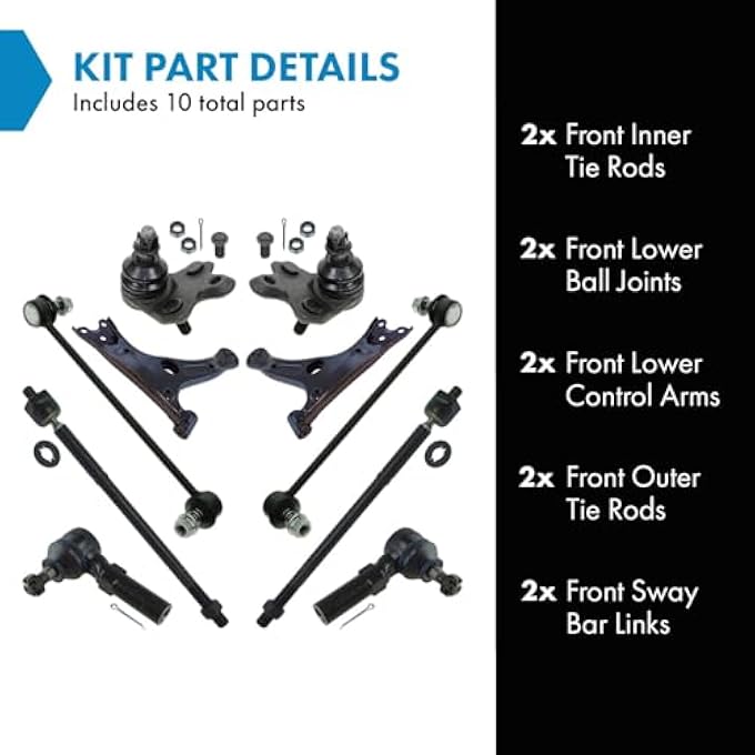 rayihni Front Steering  Suspension Kit Compatible With 20142018 Toyota Corolla - Image 3