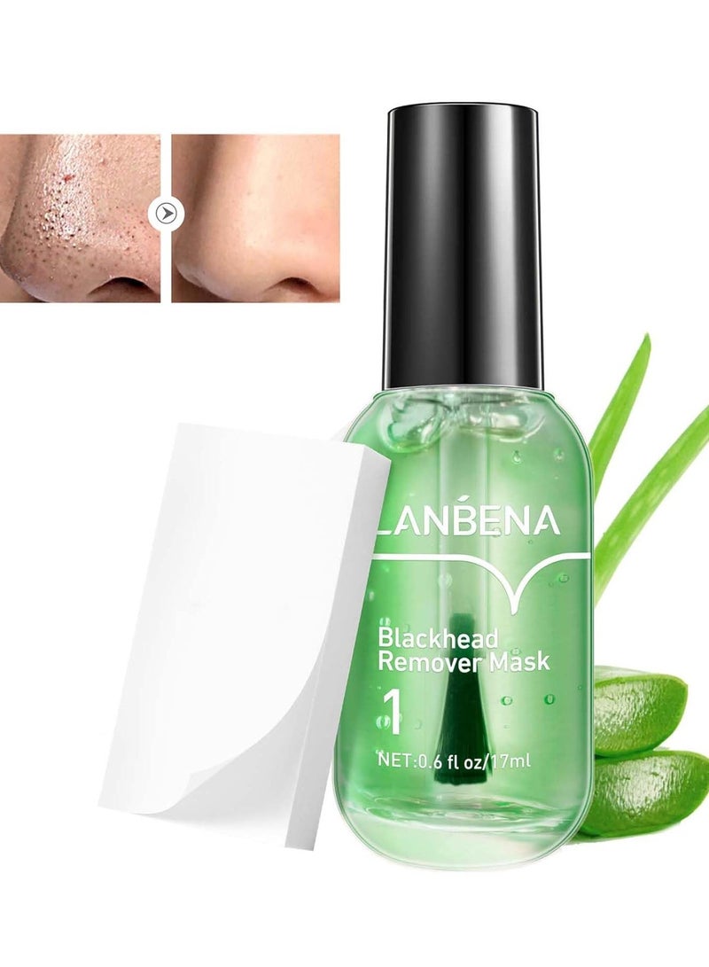 LANBENA Blackhead Remover Mask, Blackhead Remover Mask Peel Off Blackhead Mask 2 in 1 Green Tea Oil Blackhead Removal 100 Pcs Blackhead Remover Mask for Pores, Nose, Chins & Face - Image 1
