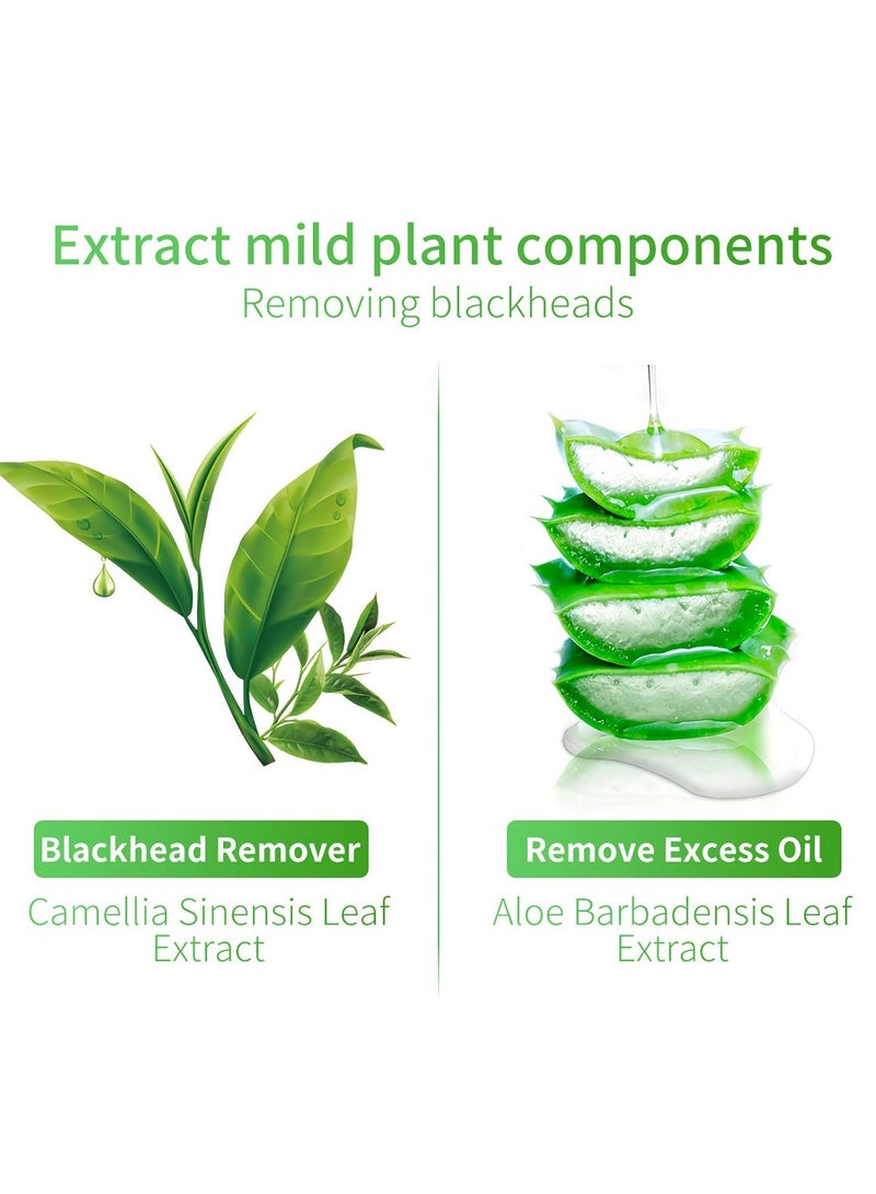 LANBENA Blackhead Remover Mask, Blackhead Remover Mask Peel Off Blackhead Mask 2 in 1 Green Tea Oil Blackhead Removal 100 Pcs Blackhead Remover Mask for Pores, Nose, Chins & Face - Image 4