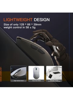 Darmoshark M3 Wireless Gaming Mouse,Tri-Mode 2.4G/USB-C/Bluetooth,26000DPI,5 programmable button,Computer Mouse for Laptop,PC,Mac  - Image 3