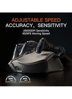 Darmoshark M3 Wireless Gaming Mouse,Tri-Mode 2.4G/USB-C/Bluetooth,26000DPI,5 programmable button,Computer Mouse for Laptop,PC,Mac  - Image 5