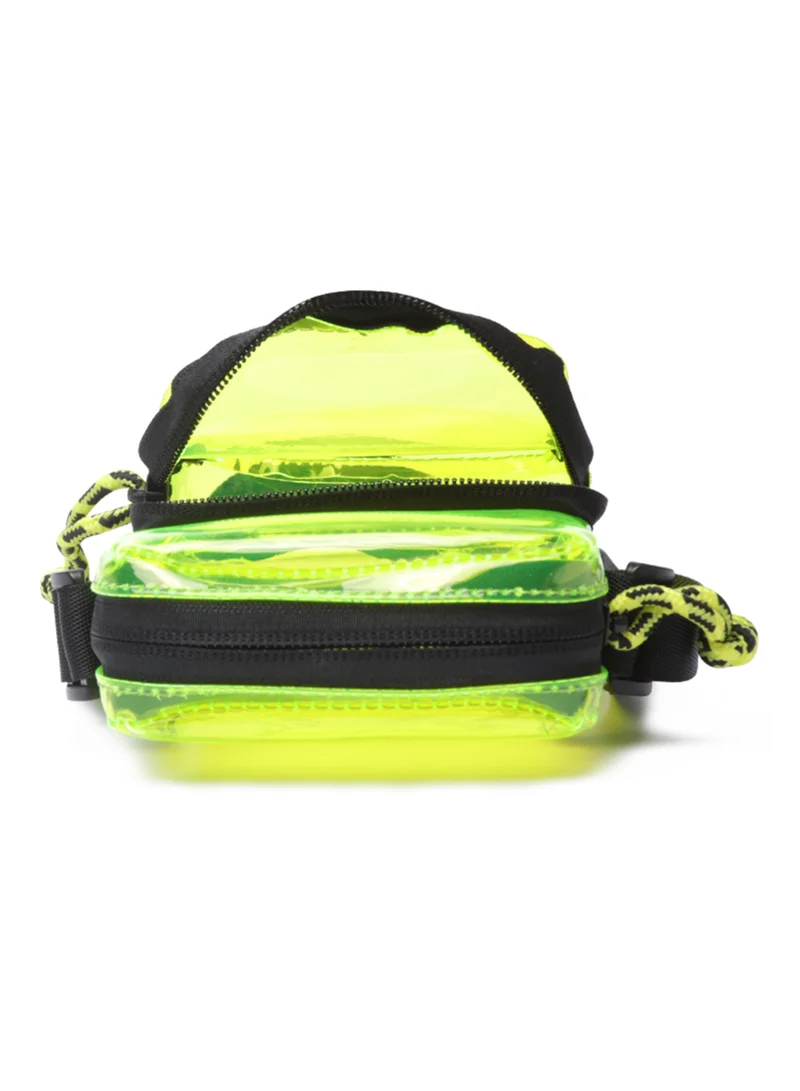 London Rag Clear bag with two compartments in Lime