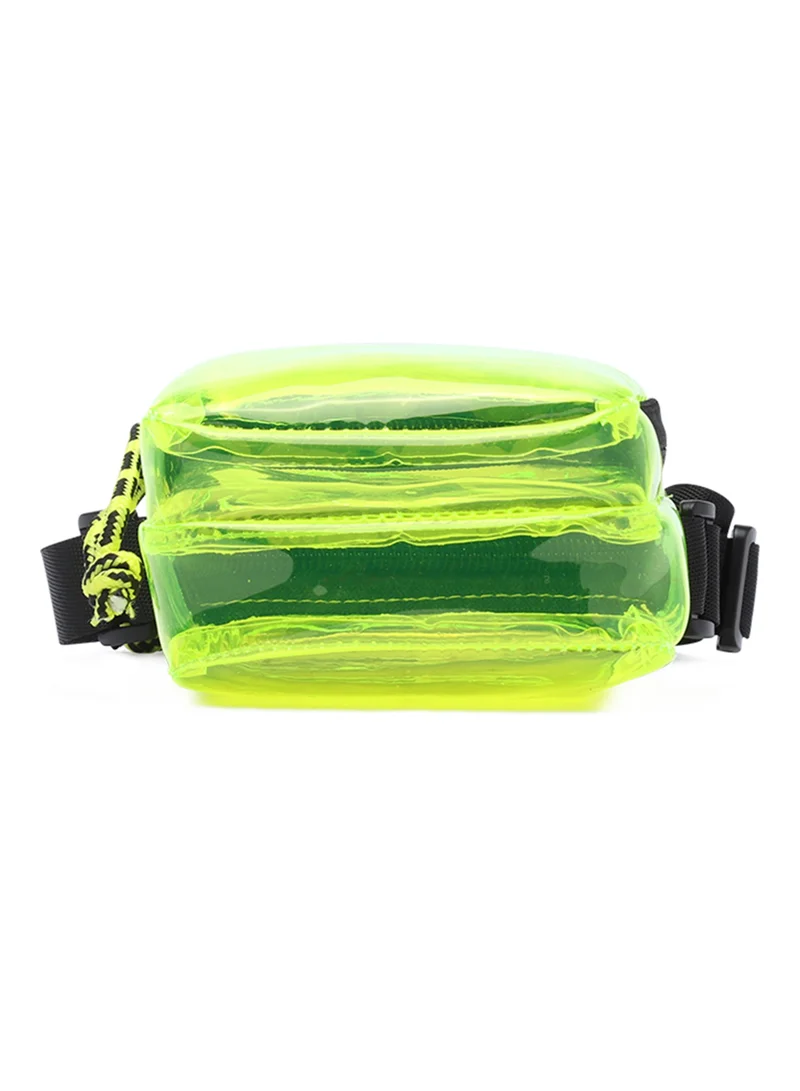 London Rag Clear bag with two compartments in Lime