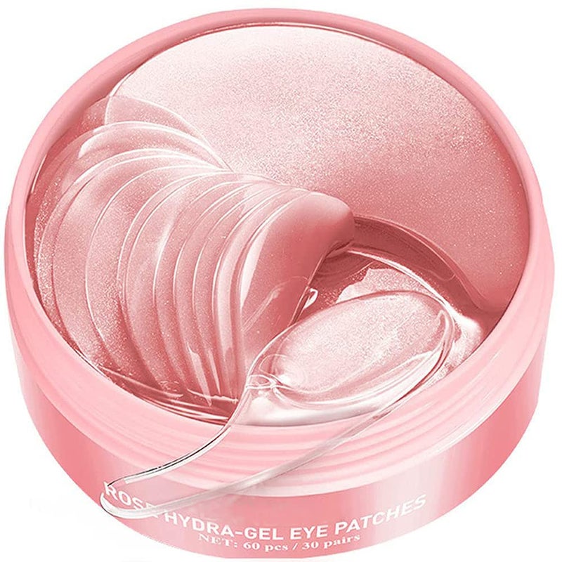 AKARY Eye Patches Rose HydraGel Eye Mask Sheet Lady Skin Care Pad Remove Fine Lines Smooth Repair the Eyes Skin Under Eye Gel for Moisturizing and Relieving Firm the Look of the Eye Area