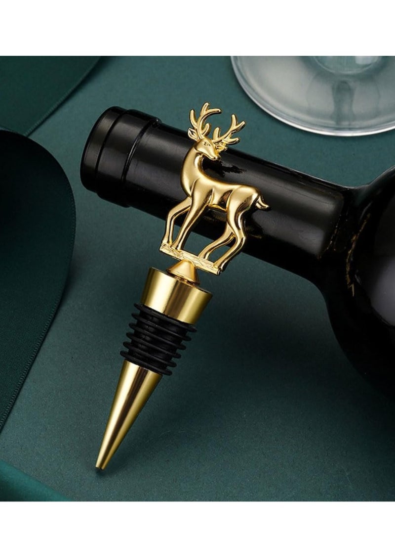 Generic - Wine Bottle Stoppers Wine Stoppers for Freshness Silicone Deer Shaped Wine Stoppers for Wine Bottles 2-Piece Set - Image 1
