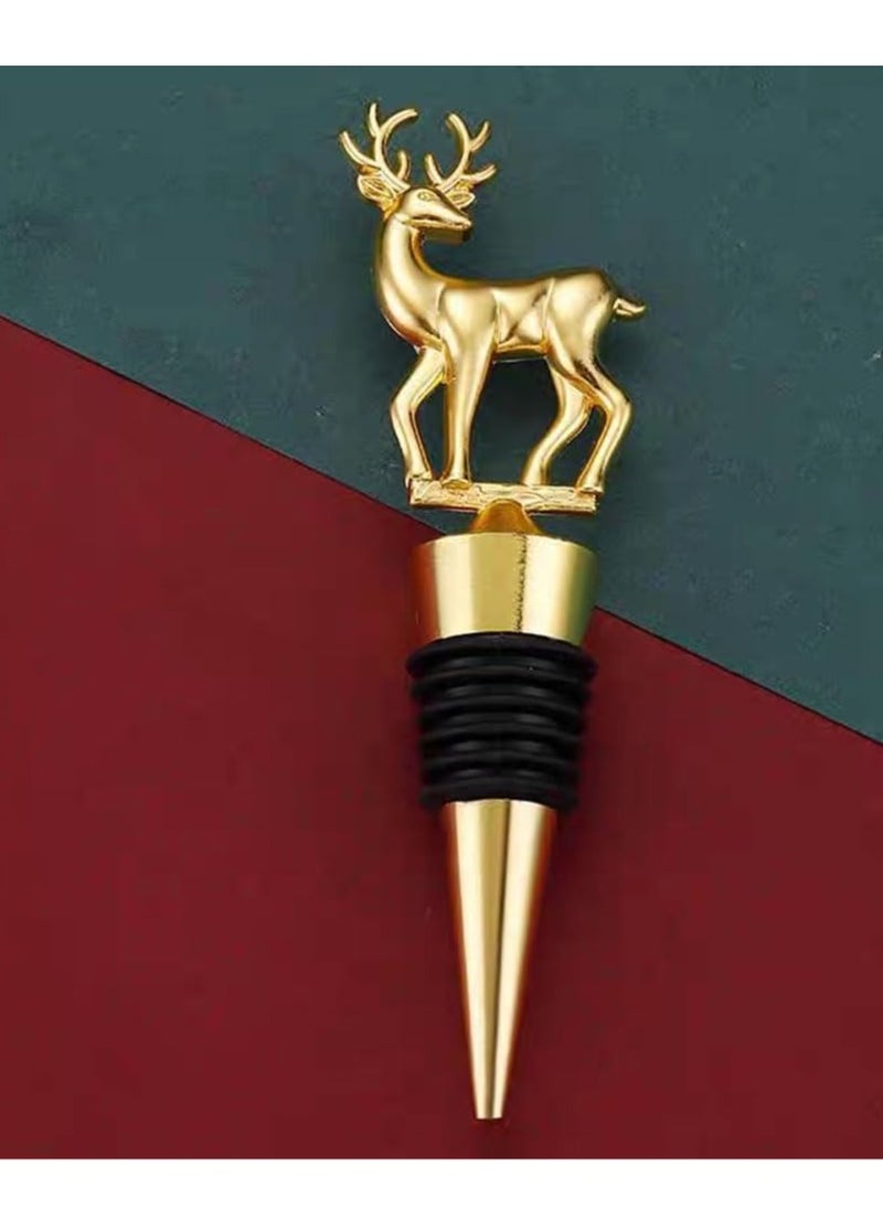 Generic - Wine Bottle Stoppers Wine Stoppers for Freshness Silicone Deer Shaped Wine Stoppers for Wine Bottles 2-Piece Set - Image 1