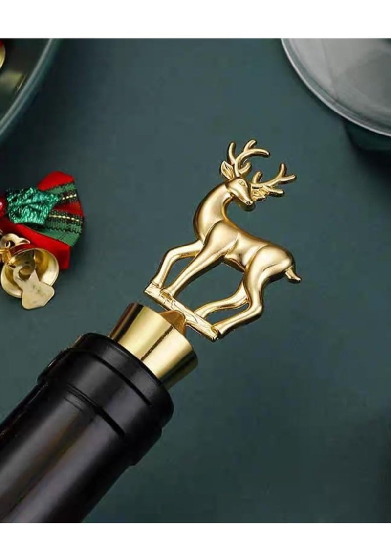 Generic - Wine Bottle Stoppers Wine Stoppers for Freshness Silicone Deer Shaped Wine Stoppers for Wine Bottles 2-Piece Set - Image 1