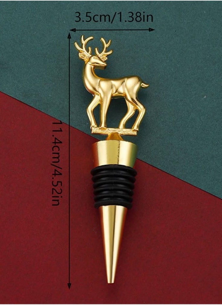Generic - Wine Bottle Stoppers Wine Stoppers for Freshness Silicone Deer Shaped Wine Stoppers for Wine Bottles 2-Piece Set - Image 1