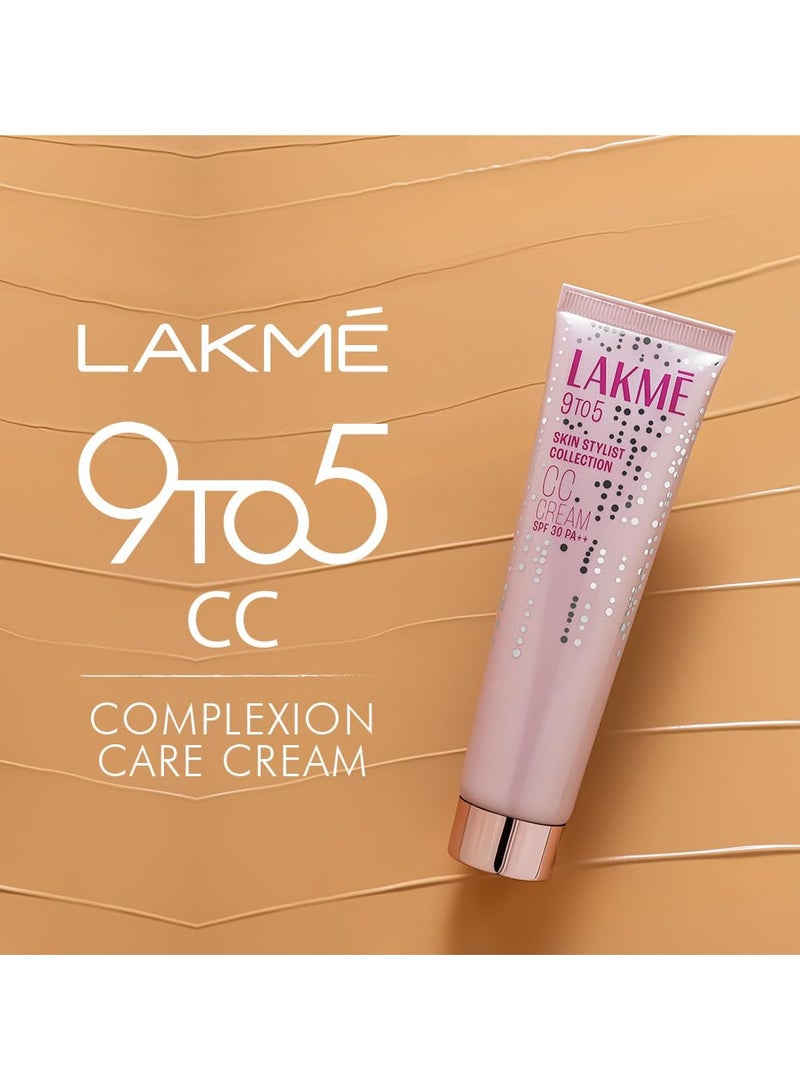 لاكمي كريم CC للعناية بالبشرة من 9 إلى 5 سكين ستايلست كوليكشن بعامل حماية من الشمس 30 PA++ برونزي 30 جم - Image 5