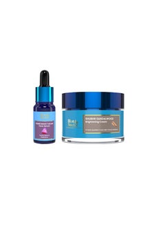 Blue Nectar Blue Nectar Sandalwood Face Moisturiser with Turmeric (1.7 Oz) with Kumkumadi Face Oil, crafted with natural herbs for radiant skin (0.33 Fl Oz)  - Image 1