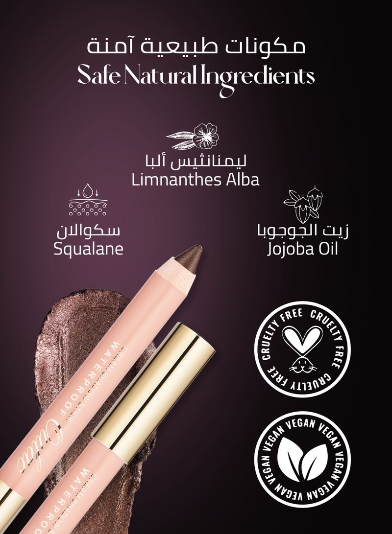 Oulac Glitter Brown Eyeshadow Stick - Shimmer Eye Shadow Pencil for Highlighter, Waterproof & Long Lasting, Blendable Glitter Eye Makeup, Vegan & Cruelty-Free 3.8g - Velvet Teddy - 15 - Image 4
